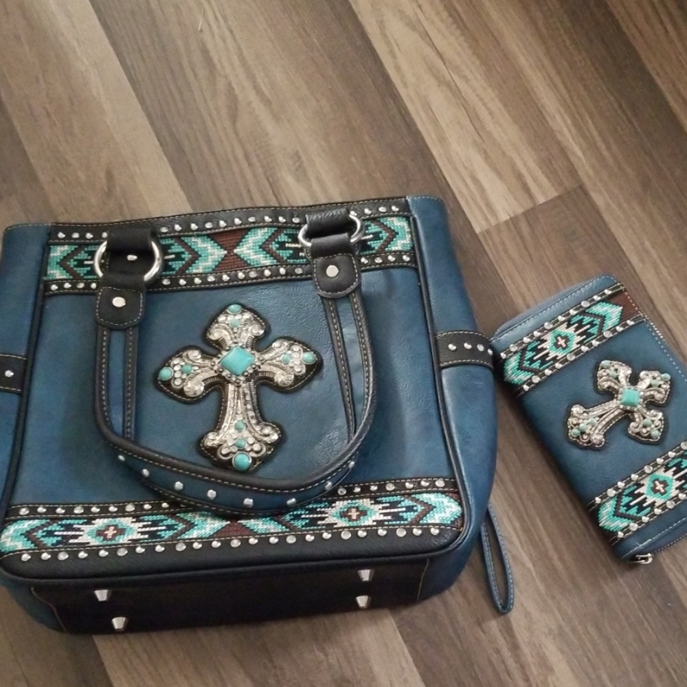 American Bling Handbag w/ matching wallet